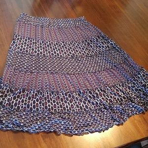 JM collection Tiered  lined skirt